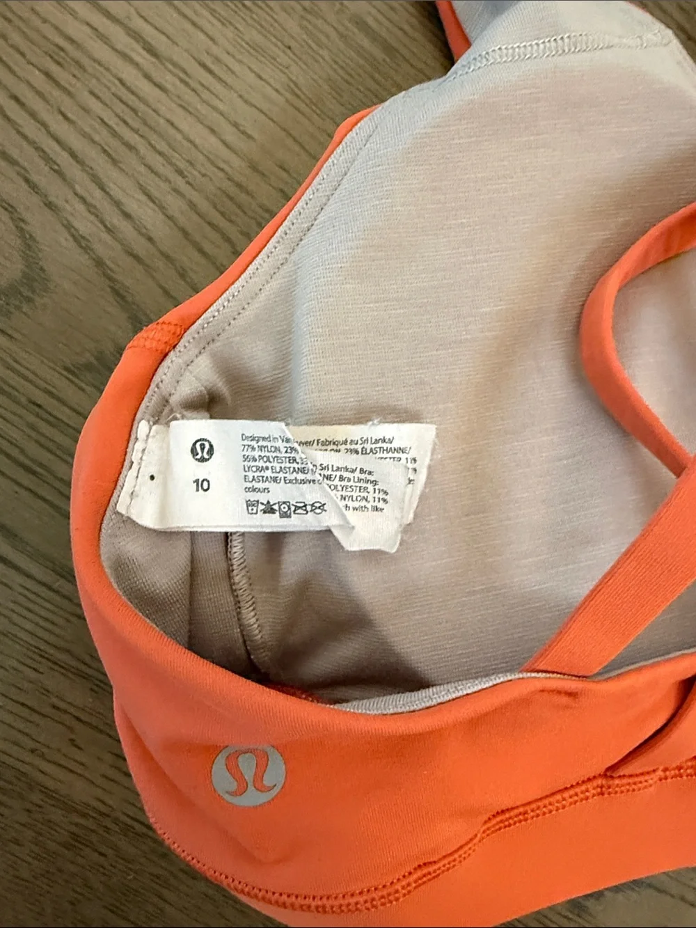 lululemon energy Strappy Sports Bra - Bright Orange